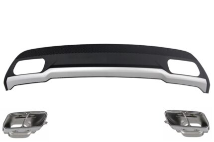 Rear Diffuser and Exhaust Tips suitable for Mercedes A-Class W176 (2012-2018) Sport Pack