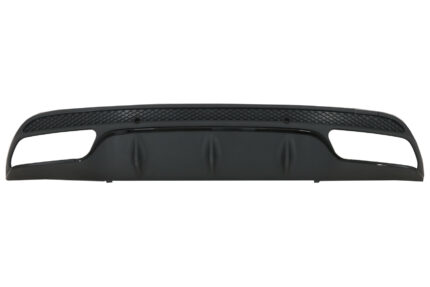 Rear Bumper Diffuser suitable for Mercedes C-Class W205 S205 (2014-2020) C63 Design Only for Sport Pack Black Edition