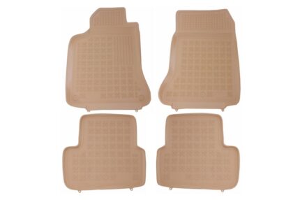 Floor Mat Beige Rubber suitable for MERCEDES A Classe W176 (2012-2018) GLA X156 (2013-)
