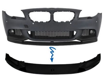 Front Bumper Spoiler Lip suitable for BMW 5 Series F10 F11 Sedan Touring (2011-2017) M-Performance Design
