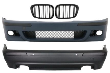 Body Kit suitable for BMW 5 Series E39 (1997-2003) M5 Look with Central Grille Double Stripe Piano Black