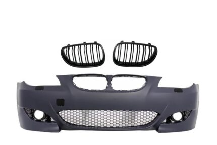 Front Bumper suitable for BMW 5 Series E60 (2003-2010) M5 Design with Central Grille Double Stripe Piano Black