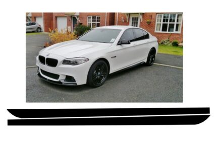 Side Decals Sticker Vinyl Matte Black suitable for BMW 5 Series F10 F11 (2011-Up) M-Performance Design