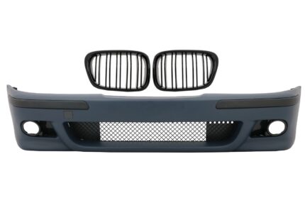 Front Bumper Central Grilles Double Stripe Piano Black suitable for BMW 5 Series E39 (1995-2003) M5 Look