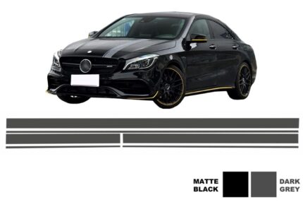 Set Sticker Vinyl Dark Grey Upper Bonnet Roof & Tailgate suitable for Mercedes CLA W117 C117 X117 (2013-2016) A Class W176 (2012-up) A45 Design