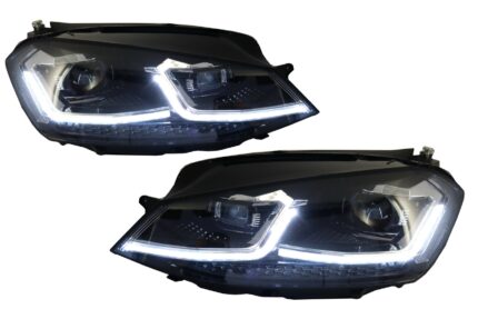 LED Headlights suitable for VW Golf 7 VII (2012-2017) Facelift G7.5 R Line Design with Sequential Dynamic Turning Lights