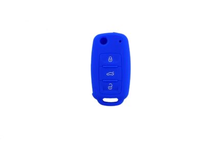 Silicone Car Key Cover suitable for VW (2009-2013) Blue