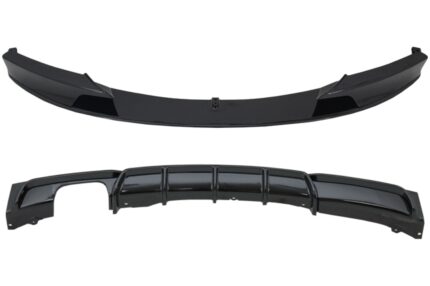 Front Bumper Spoiler and Air Diffuser suitable for BMW 3 Series F30 F31 (2011-up) M-Sport Design Shiny Black