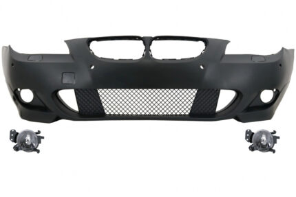 Front Bumper PDC 24mm with Fog Lights suitable for BMW 5 Series E60 E61 (2003-2007) M-Technik Design