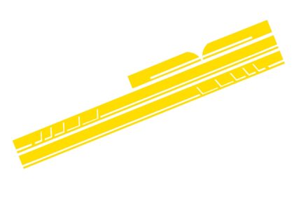 Side Decals Sticker Vinyl Matte Yellow suitable for Mercedes CLA W117 C117 X117 (2013-2016) A Class W176 (2012-up) 45 Design Edition 1