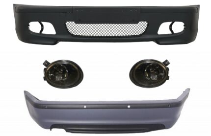 Body Kit suitable for BMW 3 Series E46 Sedan (1998-2004) Bumper With PDC and Fog Lights Smoke Lens M-Technik Design