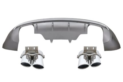 Rear Bumper Spoiler Valance Diffuser Double Outlet suitable for Audi Q5 8R Facelift (2013-2016) Standard Bumper SE