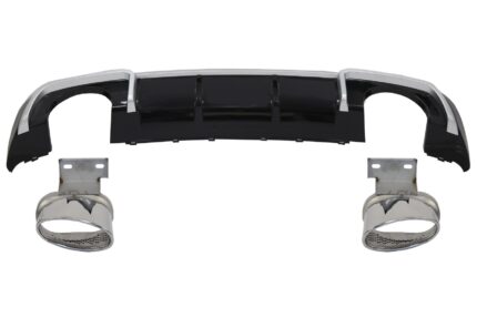 Rear Bumper Valance Diffuser with Exhaust Tips suitable for Audi A3 8V Sline Facelift (2016-2019) Hatchback Sportback RS3 Design Sport Bumper