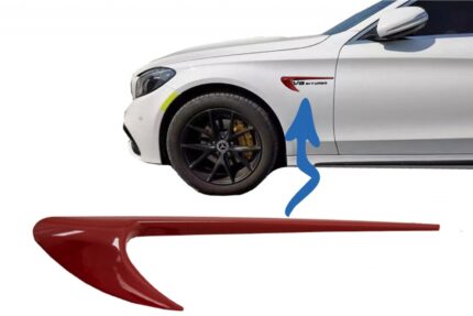 Side Fender Vents Trim Wing suitable for Mercedes C-Class W205 S205 E-Class W213 S213 Red