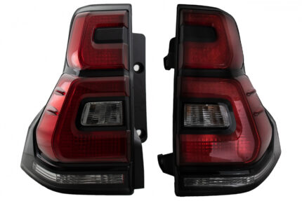 Taillights LED suitable for Toyota Land Cruiser FJ150 Prado (2010-2016) Red Clear Light Bar (2018+) Design