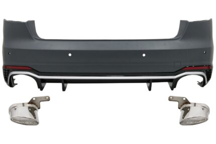 Rear Bumper suitable for Audi A4 B9 8W (2016-2018) Sedan RS4 Design