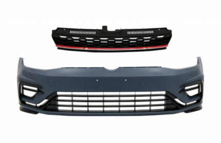Front Bumper with Central Badgeless Grille suitable for VW Golf 7.5 (2017-2020) R GTI Design