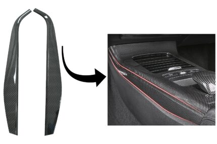 Car Center Console Panel Side Decorative Trim Cover Suitable for Mercedes A-Class W177 V177 (2018-Up) Carbon