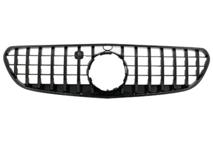 Central Grille suitable for Mercedes S-Class C217 Coupe Facelift (2018-up) A217 Cabrio Facelift (2018-up) GT-R Panamericana Design Black