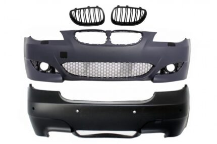 Body Kit suitable for BMW 5 Series E60 (2007-2010) M5 Design with Central Grille Double Stripe Piano Black