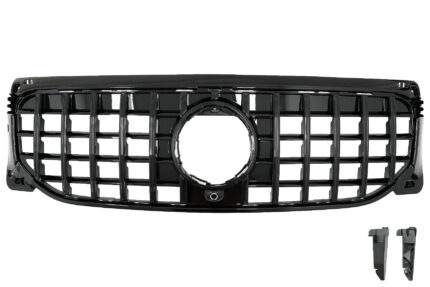 Front Grille suitable for Mercedes GLB-Class X247 (2019-2023) GT-R Panamericana Design Piano Black