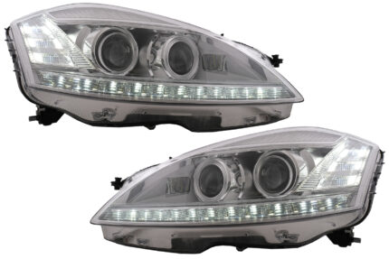 LED Headlights suitable for Mercedes S-Class W221 (2005-2009) Facelift Look LHD