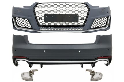 Body Kit suitable for Audi A4 B9 8W (2016-2018) with Rear Diffuser RS4 Design