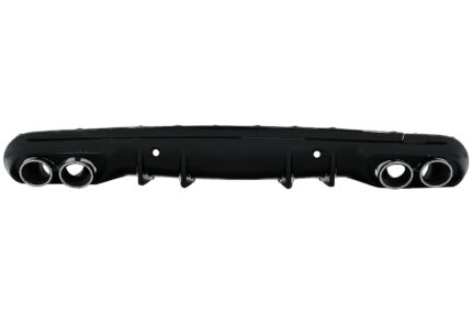 Rear Bumper Diffuser with Exhaust Muffler Tips suitable for Mercedes C-Class W205 S205 Sport Line (2014-2020) C43 Design