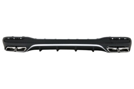 Rear Diffuser with Exhaust Muffler Tips suitable for Mercedes GLE W166 SUV Sport Line (2015-2018)