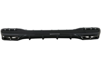 Rear Diffuser with Exhaust Muffler Tips suitable for Mercedes GLE W166 SUV Sport Line (2015-2018) Night Package