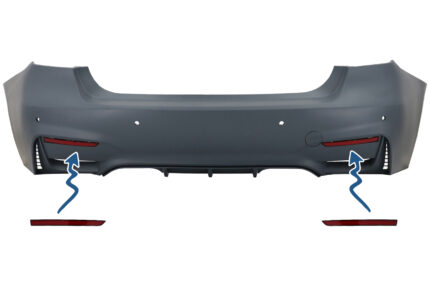 Red Reflectors suitable for BMW 3 Series F30 (2011-2019) Only M3 Sport Design Rear Bumper