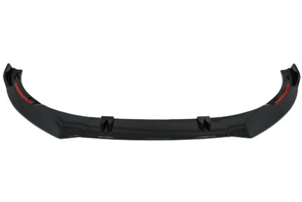 Front Bumper Spoiler Lip suitable for Audi A6 4K C8 (2018-up) Piano Black Add-On