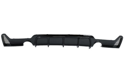 Rear Bumper Diffuser suitable for BMW 4 Series F32 F33 F36 (2013-2019) Coupe Cabrio M Design Twin Single Outlet Piano Black