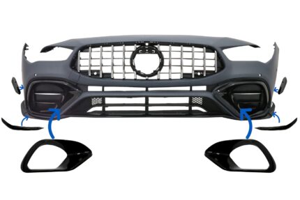 Side Grilles Cover Frames suitable for Mercedes CLA 45 CLA 45S X118 C118 (2019-up) Piano Black