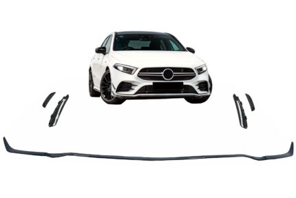 Front Bumper Lip Extension suitable for Mercedes A-Class W177 V177 Sport-Line / A35 (04.2018-2022) Black