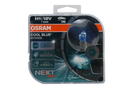 OSRAM COOL BLUE INTENSE NEXT GEN H1 Auto-Moto Halogen Headlamp 64150CBN-HCB 12V Hard cover box (2 Units)
