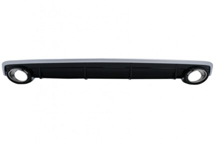 Rear Bumper Valance Diffuser Double Outlet suitable for Audi Q7 SUV 4M (2015-2019) Standard Bumper