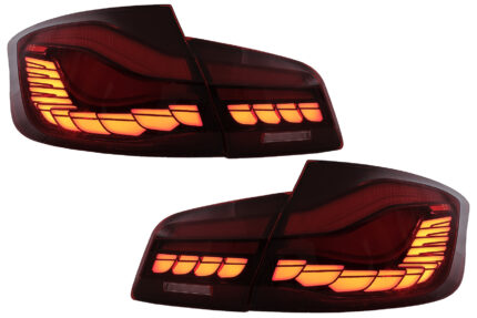 OLED Taillights suitable for BMW 5 Series F10 (2011-2017) Red Clear with Dynamic Sequential Turning Light