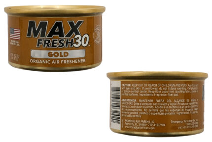 Paradise Air Fresh Organic Air Freshener Uncapped Can Max Fresh 30 Gold