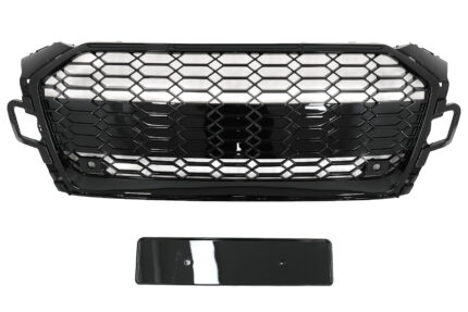 Front Grille suitable for Audi A5 F5 Facelift (2019-Up) Racing Look Piano Black