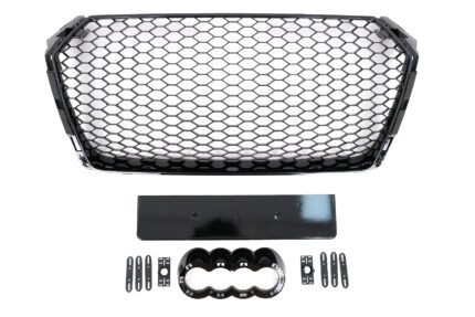 Front Grille suitable for Audi A4 B9 8W (2016-2018) Sedan Avant RS Design Glossy Black