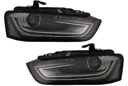 LED DRL Headlights for Audi A4 B8.5 Facelift (2012-2015) Black