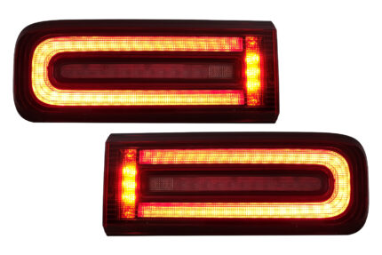 LED Taillights Light Bar suitable for Mercedes G-Class W463 (2008-2017) Facelift 2018 Design Dynamic Sequential Turning Lights Red Smoke