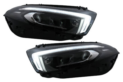 Full LED Headlights suitable for Mercedes A-Class W177 V177 (2018-2022) Conversion from Halogen to LED