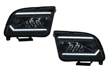 LED Headlights suitable for Ford Mustang V Pre-Facelift (2005-2009) Black Dynamic Sequential Turning Lights