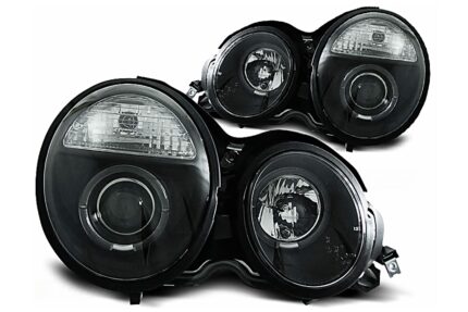 Angel Eyes Headlights suitable for Mercedes E-Class W210 S210 (1995-05.1999) Black
