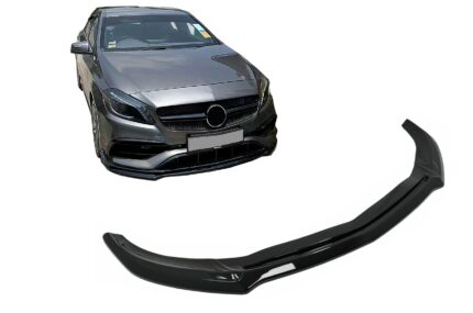 Front Bumper Lip Extension suitable for Mercedes A-Class W176 AMG Facelift (2015-2018) Piano Black