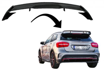 Roof Boot Lid Spoiler suitable for Mercedes GLA X156 (2014-2019) GLA45 Design Piano Black